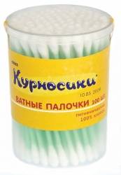 Курносики ватные палочки в банке №100 0+