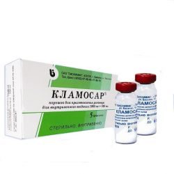 Кламосар 1000мг + 200мг №5 пор.для приготовления раствора в/в введения