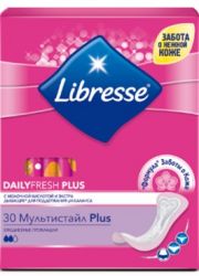 Либресс Дэйлифреш Плюс Мультистайл прокладки ежедневные 30 штук (Libresse Dailyfresh Plus Multistyle)