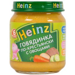 Хайнц пюре говядинка по-крестьянски с 6 мес 120г