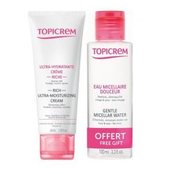 Топикрем набор крем насыщенный ультраувлажняющий 40мл + мицеллярная вода 100мл