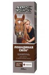 Лошадиная сила шампунь для роста и укрепления волос с кератином на основе овсяных ПАВ 250мл