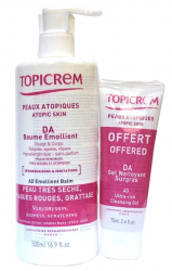 Топикрем АД набор бальзам липидовосстанавливающий 500мл+гель ультра риш очищающий 75мл