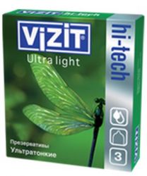 Визит презервативы hi-tech Ultra Light ультратонкие 3шт