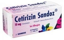 Цетиризин Сандоз 10мг №10 таблетки