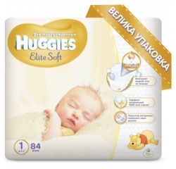 Хаггис подгузники Elite Soft (1) до 5кг 84шт