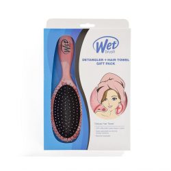 Подарочный набор щетка с полотенцем Wet Brush Gift Pack Coral коралл/L