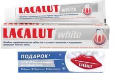 Лакалют паста зубная White 75мл + выдавливатель для пасты