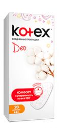 Котекс прокладки ежедневные normal deo 20шт