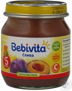 Бебивита пюре слива с 5 мес 100г