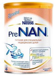 Пре-Нан с нуклеотидами молочная смесь для недоношенных детей с рождения 400г