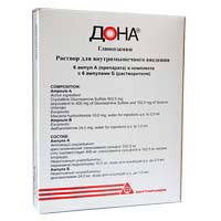 Дона раствор для инъекций 200мг/мл 2мл №6 ампулы с растворителем