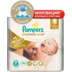 Памперс подгузники Premium Care (2) 3-6кг mini 96шт