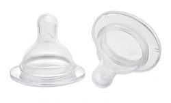 Курносики соска силикон широкое горло средний поток 3+мес №2 арт.12071