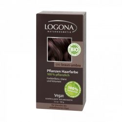 Растительная краска для волос Logona 090 умбра темно-коричневый