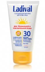 Ладиваль крем для лица солнцезащитный для нормальной и чувствительной кожи SPF30 75мл