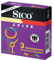 Сико презервативы Color цветные ароматизированные 3шт