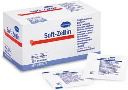 Салфетки спиртовые soft-zellin 60х30мм №100