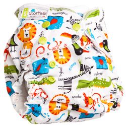 Глориес многоразовый подгузник Классик+ Сафари 3-18кг+2 вкладыша