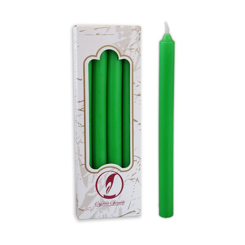 Свечи античные ОСЗ зеленая парафин 10шт