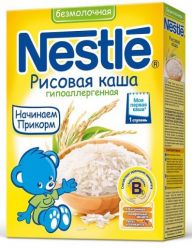 Нестле каша безмолочная рисовая гипоаллергенная 200г