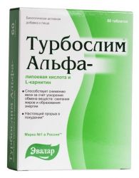 Эвалар Турбослим Альфа-липоевая кислота и L-карнитин №60 таблетки