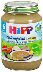 Хипп крем-суп овощной с нежной телятиной с 6 мес 190г