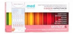 Тест для определения наркотиков в моче (6 видов наркотиков) №1