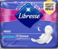 Либресс Макси прокладки ночные 10 штук (Libresse Maxi Goodnight)