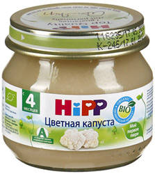 Хипп пюре Мое первое пюре цветная капуста с 4 мес 80г