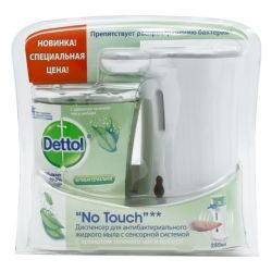 Деттол мыло жидкое антибактериальное для рук с диспенсером No-Touch 250мл