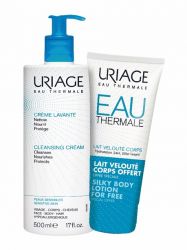 Урьяж набор: Очищающий пенящийся крем 500 мл + Увлажняющее молочко для тела 200мл