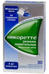 Никоретте 4мг №30 жевательная резинка морозная мята