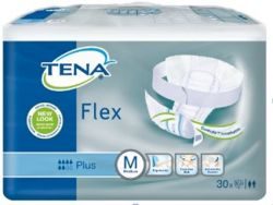 ТЕНА Флекс Плюс M дышащие поясные подгузники для взрослых 30 штук (TENA Flex Plus M)