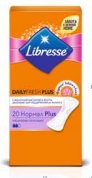 Либресс Дэйлифреш Плюс Нормал прокладки ежедневные 20 штук (Libresse Dailyfresh Plus Normal)