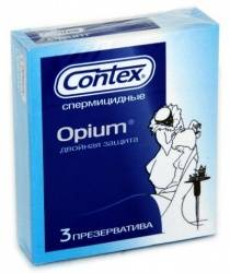 Контекс презервативы Opium спермицидная смазка 3шт