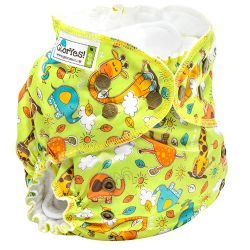 Глориес многоразовый подгузник Классик+ Жирафы 3-18кг+2 вкладыша