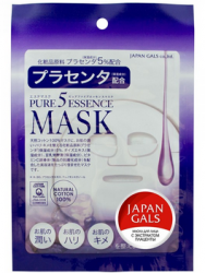 Japan gals маска для лица с плацентой pure 5 essential №1