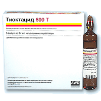 Тиоктацид 600Т 25мг/мл раствор для инъекций 24мл №5 ампулы