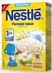 Нестле каша молочная рисовая с яблоком 250г
