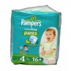 Памперс трусики Active Boy (4) 9-14кг maxi 16шт