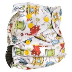 Глориес многоразовый подгузник OPTIMA плюшевый NEW Котята 3-18кг+2 вкладыша