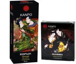 Канпо лубрикант для мужчин Kofun возбуждающий 50мл + презервативы Sei Original White классические 3шт черная упаковка