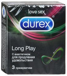 Дюрекс презервативы Long Play 3шт