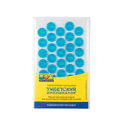 Иппликатор Кузнецова Тибетский малый массажный коврик синий 12х22см