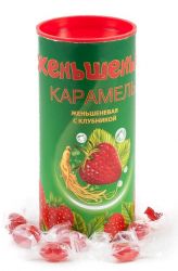 Женьшенька карамель с ароматом клубники 100гр.