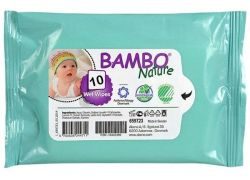 АБЕНА Bambo Nature влажные очищающие салфетки без отдушек №10