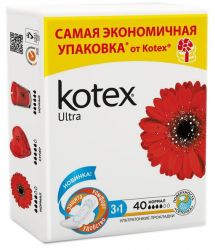Котекс прокладки ultra normal 40шт