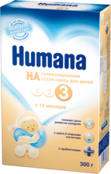 Хумана ГА 3 Гипоаллергенная смесь сухая молочная для детей 300г