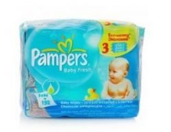 Памперс салфетки влажные Baby fresh №64х3шт/сменный блок/